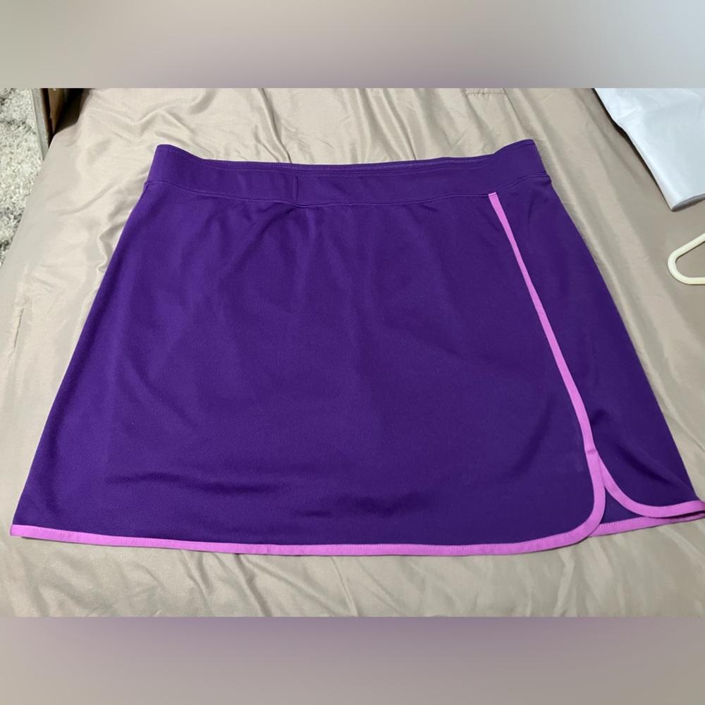 St. John's Bay Purple Skater Mini Skort with Wrap Design
